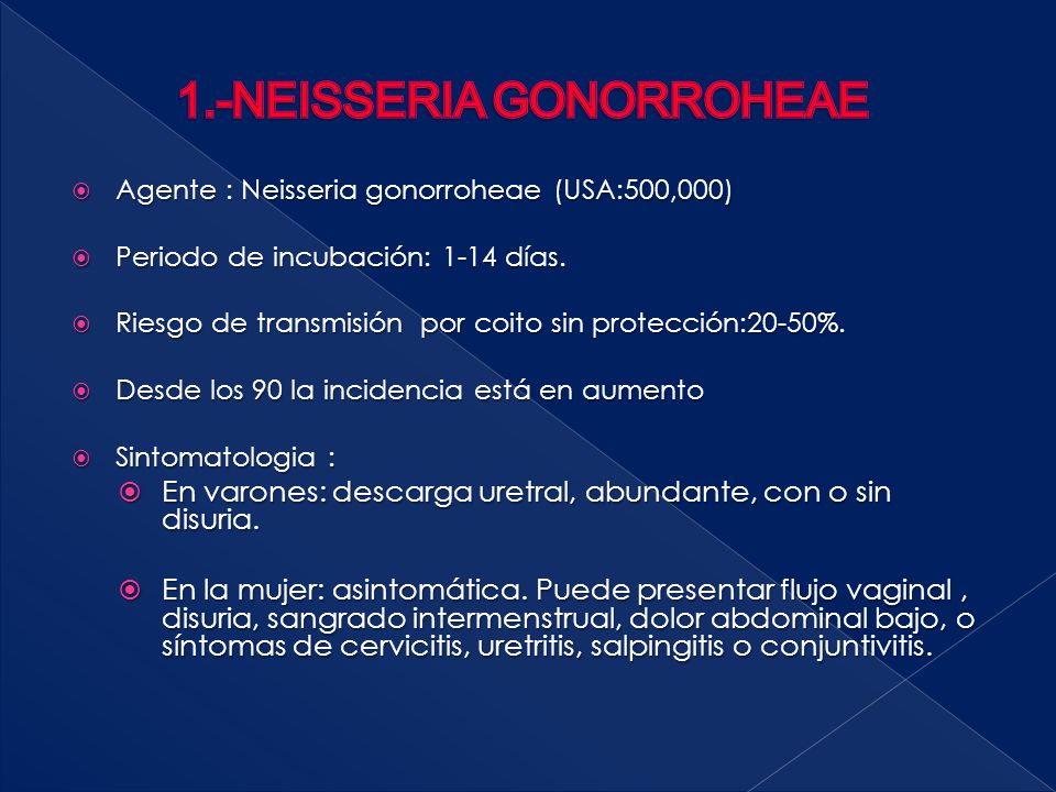 incubación de uretritis